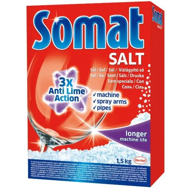 ⁨Dishwasher salt SOMAT 1.5kg machine⁩ at Wasserman.eu