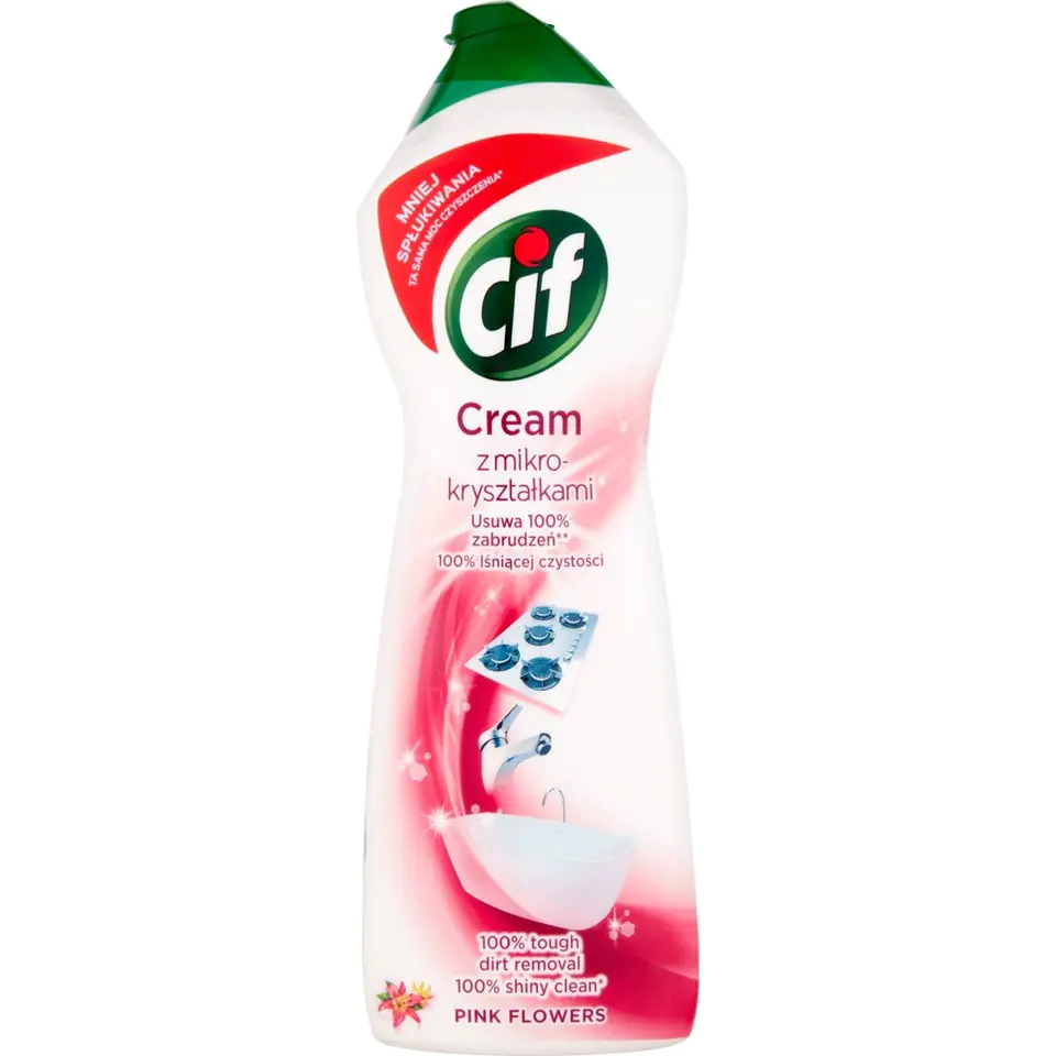 ⁨Mleczko CIF czyszczące 780ml Pink z mikrokryształkami⁩ w sklepie Wasserman.eu