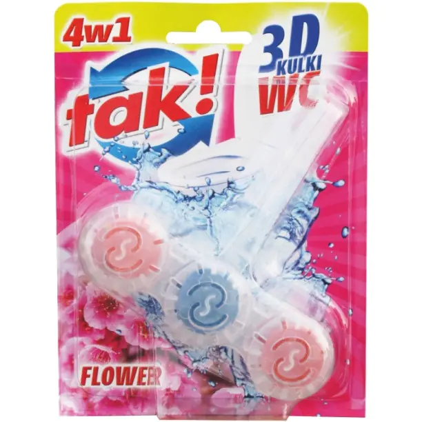 ⁨Zawieszka do WC kulki 3d 40g flower TAK! 188478⁩ w sklepie Wasserman.eu