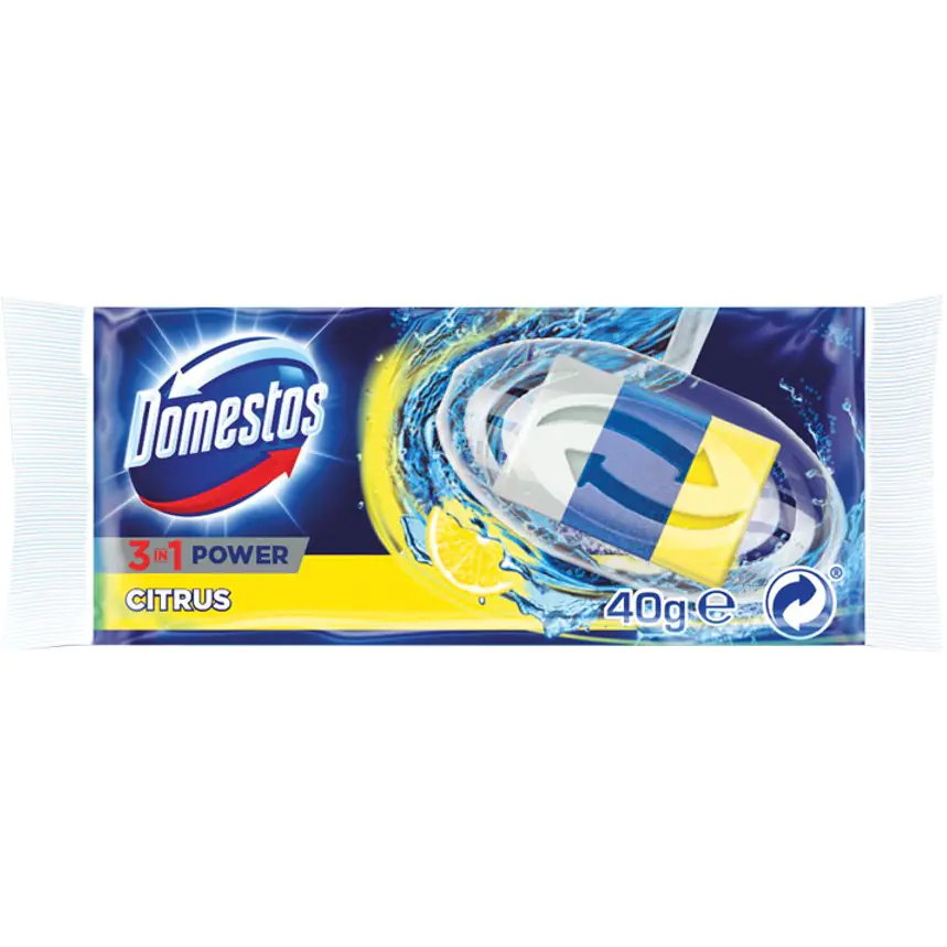 ⁨Kostka do WC DOMESTOS zapas 40g citrus⁩ w sklepie Wasserman.eu