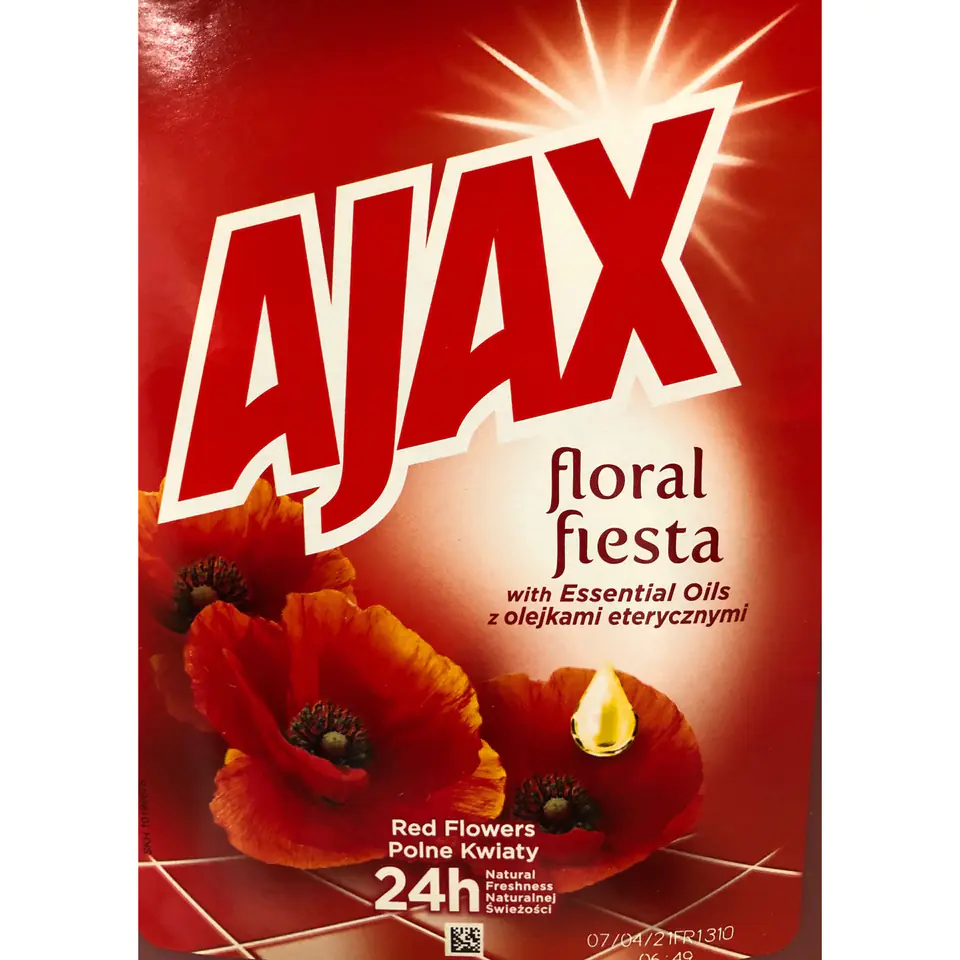 ⁨Płyn do czyszczenia uniwersalny AJAX 5L polne kwiaty Floral Fiesta (czerwony)⁩ w sklepie Wasserman.eu