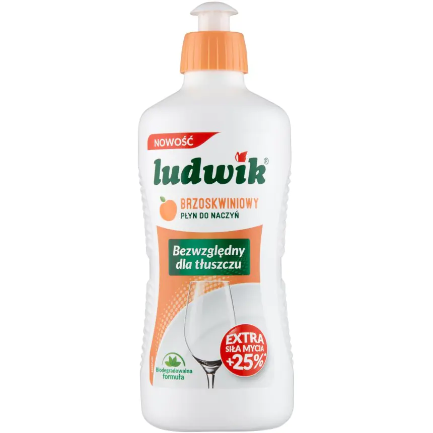 ⁨Płyn do naczyń LUDWIK 450g brzoskwiniowy⁩ w sklepie Wasserman.eu