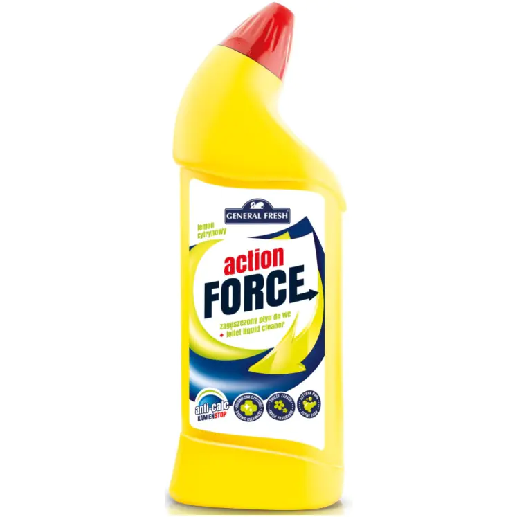 ⁨Toilet fluid 1000ml thickened Lemon ACTION FORCE GENERAL FRESH⁩ at Wasserman.eu