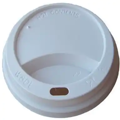⁨White lid for cup 80mm 250ml (100pcs)⁩ at Wasserman.eu