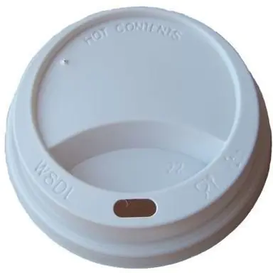 ⁨Pokrywka biała do kubka 80mm 250ml (100szt)⁩ w sklepie Wasserman.eu