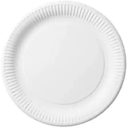 ⁨Paper plate diameter 23cm white (100pcs) 7500023⁩ at Wasserman.eu