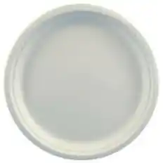 ⁨Sugar cane plate 26cm white (50pcs) 45189 100% biodegradable⁩ at Wasserman.eu