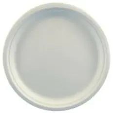 ⁨Sugar cane plate 26cm white (50pcs) 45189 100% biodegradable⁩ at Wasserman.eu