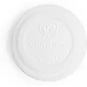 ⁨CPLA lid for paper cup 100ml white(50pcs)VLID62-A1 100% bio⁩ at Wasserman.eu