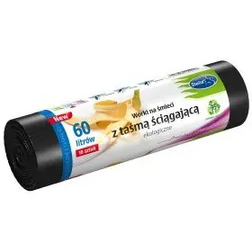 ⁨Worki na śmieci ekologiczne 60L 10szt. z taśmą (LDPE) STELLA WNS-4256⁩ w sklepie Wasserman.eu