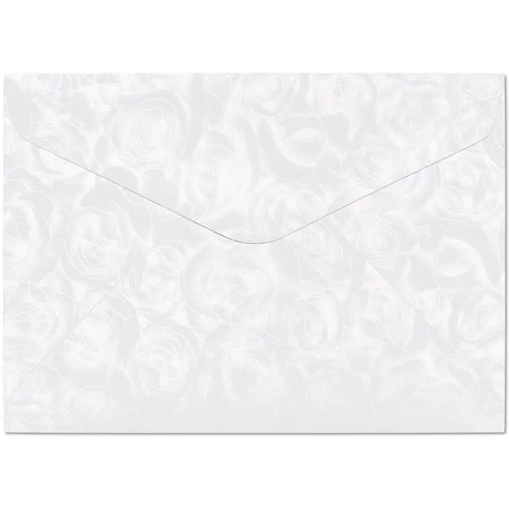 ⁨Envelope C6 ROSES white K 120g.(10pcs.) 280211 Paper Gallery⁩ at Wasserman.eu