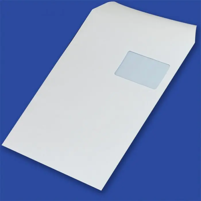 ⁨Envelopes C4 SK white window right top 55x90mm(250pcs) 90g 31621220 NC⁩ at Wasserman.eu