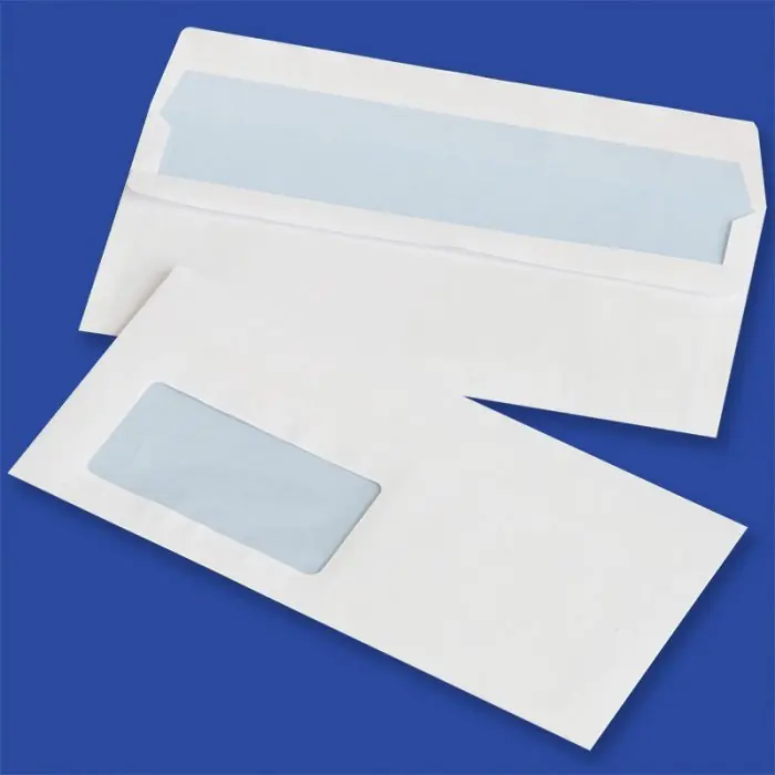 ⁨Envelopes DL SK white 75g left window 45x90mm (1000pcs.) NC self-adhesive 11221300⁩ at Wasserman.eu