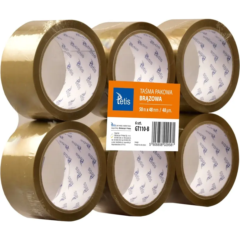 ⁨Packing tape brown 48mmx50m GT110-B TETIS⁩ at Wasserman.eu