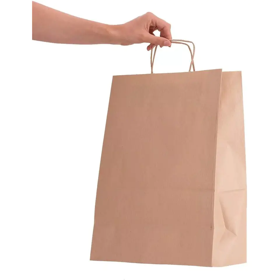 ⁨Torba ekologiczna ECOBAG 305x170x425mm brązowa⁩ w sklepie Wasserman.eu