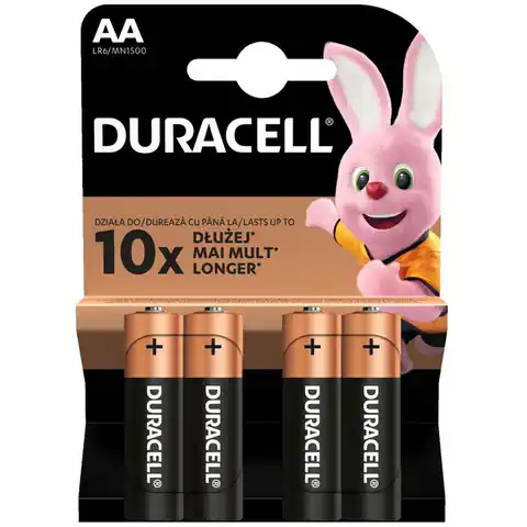 ⁨Bateria DURACELL Basic AA/LR6/MN1500 alkaliczna blister (4szt)⁩ w sklepie Wasserman.eu