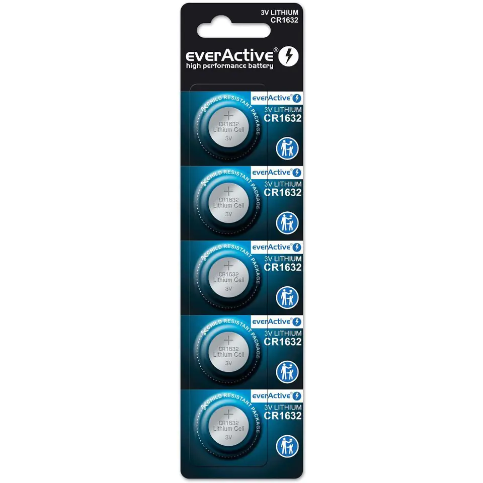 ⁨Lithium battery mini everActive CR1632 5 pcs.⁩ at Wasserman.eu