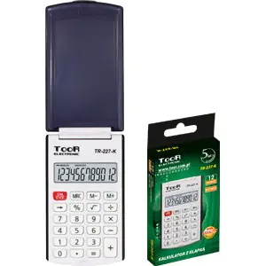 ⁨Pocket calculator TOOR TR-227 12-position with flap 120-1857⁩ at Wasserman.eu