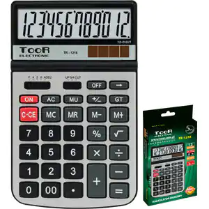 ⁨Office Calculator TOOR TR-1216 12-position 120-1835⁩ at Wasserman.eu