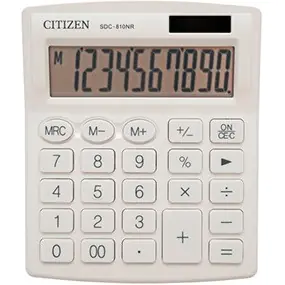 ⁨Calculator CITIZEN SDC-810-NR-WH white⁩ at Wasserman.eu