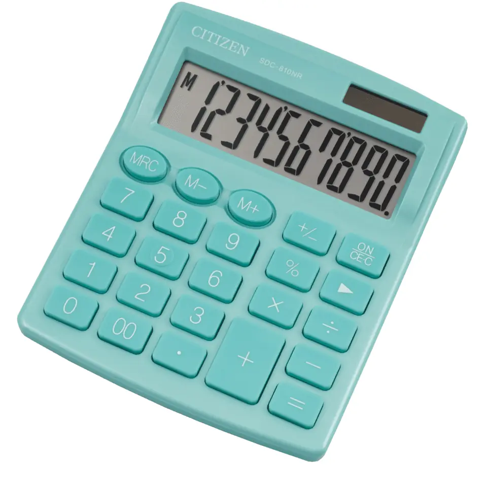 ⁨Calculator CITIZEN SDC-810-NR-GN green⁩ at Wasserman.eu