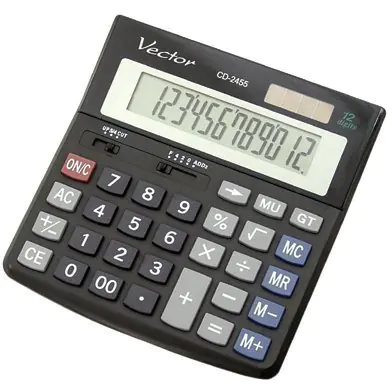 ⁨Calculator VECTOR CD2455 12 position.⁩ at Wasserman.eu