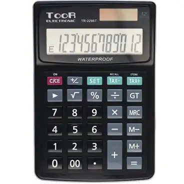 ⁨Kalkulator TOOR TR2296 12 pozycyjny wodoodporny 120-1425⁩ w sklepie Wasserman.eu