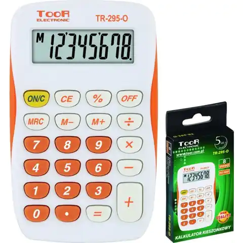 ⁨Kalkulator TOOR TR-295- 8 pozycyjny kieszonkowy 120-1419⁩ w sklepie Wasserman.eu