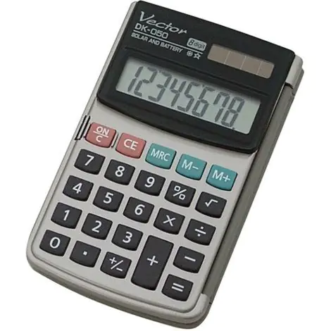 ⁨Calculator VECTOR DK-050 pocket with flap 8p⁩ at Wasserman.eu