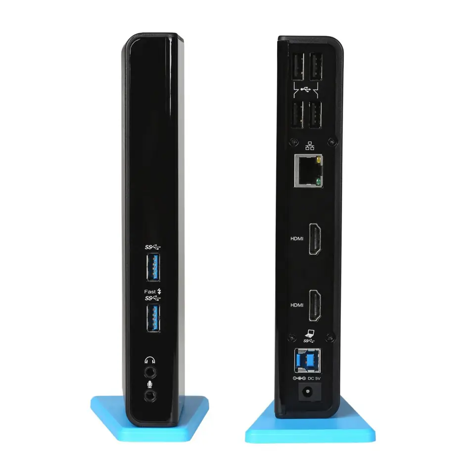 ⁨Stacja dokująca USB 3.0/USB-C Dual HDMI Docking Station⁩ w sklepie Wasserman.eu