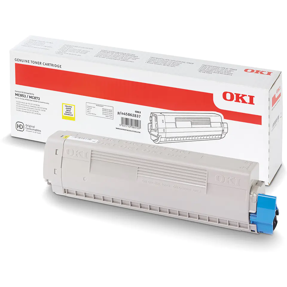 ⁨Toner OKI (45862837) żółty 7300str⁩ w sklepie Wasserman.eu