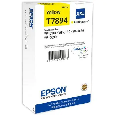 ⁨Tusz EPSON (78XXL/T7894/C13T789440) żółty 4000str⁩ w sklepie Wasserman.eu