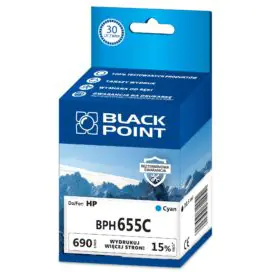 ⁨Tusz BLACK POINT (BPH655C) niebieski 690str zamiennik HP (655/CZ110AE)⁩ w sklepie Wasserman.eu