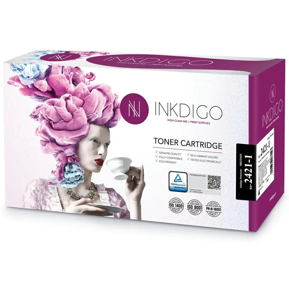 ⁨Laser Toner cartridge INKDIGO (BR-2421-1) black 3000str compatible BROTHER (TN-2421)⁩ at Wasserman.eu