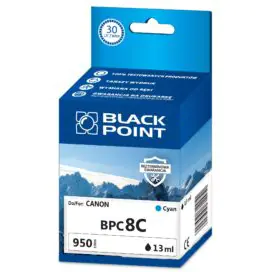 ⁨Tusz BLACK POINT (BPC8C) niebieski 1180str zamiennik CANON (CLI-8C/0621B001) IP4200/4300/4500/5200⁩ w sklepie Wasserman.eu