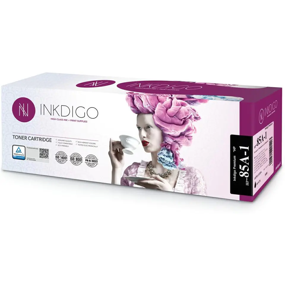 ⁨Laser Toner cartridge INKDIGO (HP-85A-1) black 1600str compatible HP (85A/CE285A)⁩ at Wasserman.eu