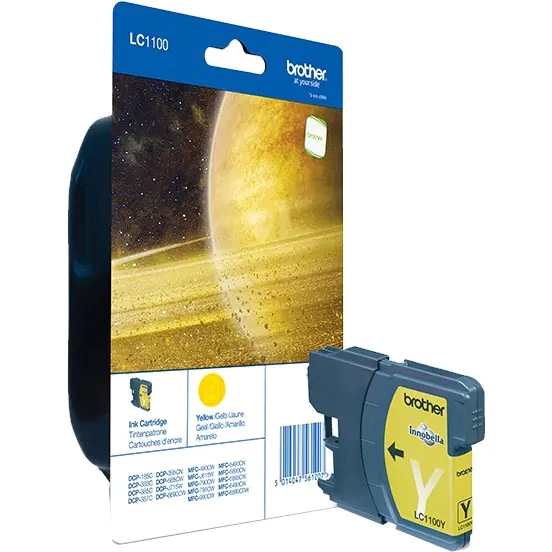 ⁨Ink cartridge BROTHER (LC1100Y) yellow 325str DCP-185C/385C/585CW/669⁩ at Wasserman.eu
