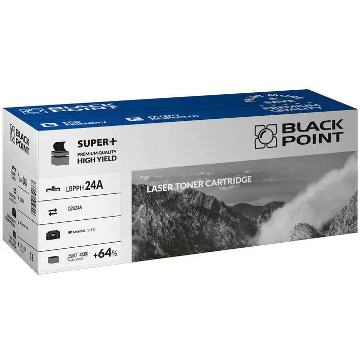 ⁨Toner BLACK POINT (LBPPH24A) czarny 4100str zamiennik HP (24A/Q2624A)⁩ w sklepie Wasserman.eu