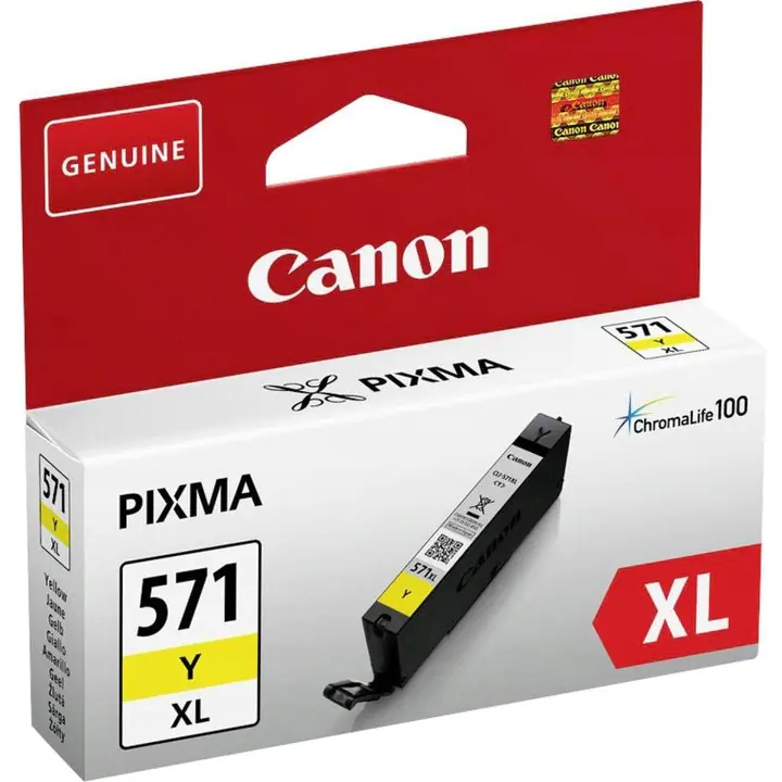 ⁨Tusz CANON (CLI-571Y XL/0334C001) żółty 10,8ml/680str⁩ w sklepie Wasserman.eu