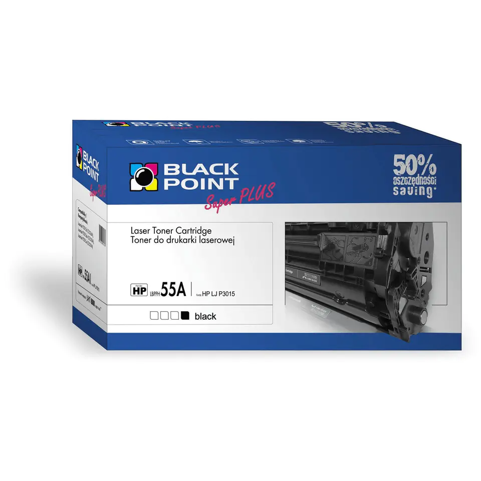⁨Laser Toner cartridge BLACK POINT (LBPH55A) black 8000str compatible HP (55A/CE255A) P3015⁩ at Wasserman.eu