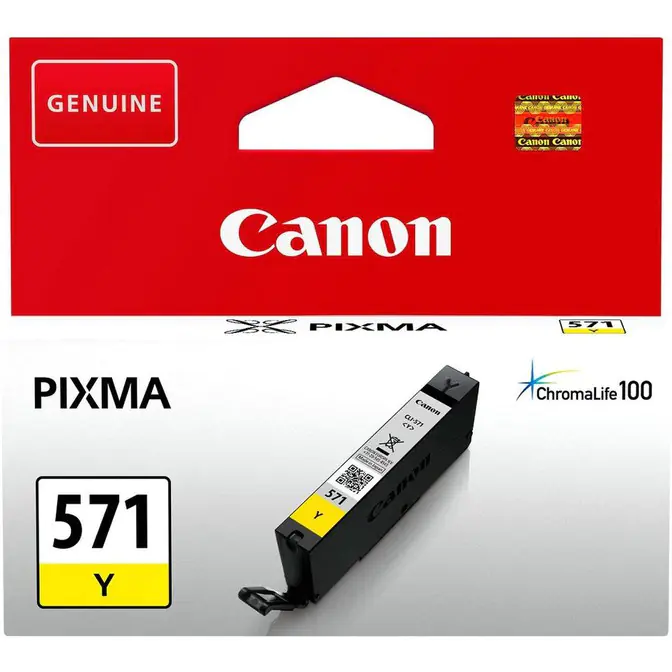 ⁨Tusz CANON (CLI-571Y/0388C001) żółty 323str⁩ w sklepie Wasserman.eu