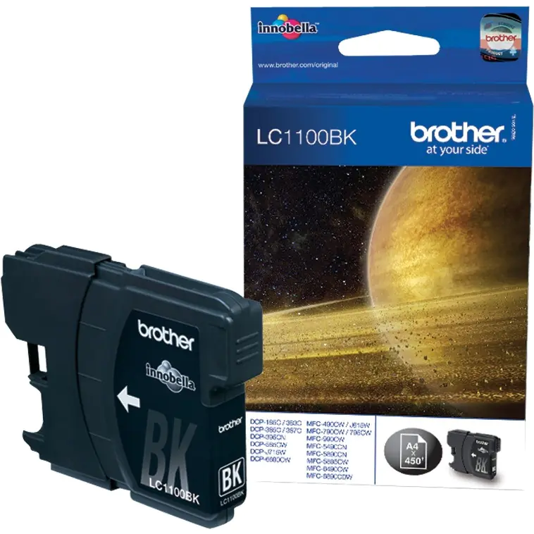 ⁨Brother LC-1100BK Black ink cartridge 1 pc(s) Original⁩ at Wasserman.eu