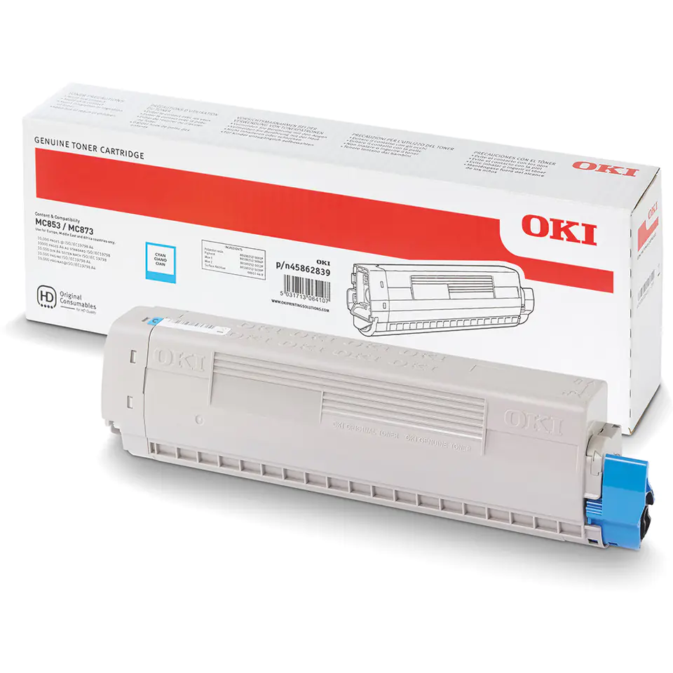 ⁨Toner OKI (45862839) niebieski 7300str⁩ w sklepie Wasserman.eu