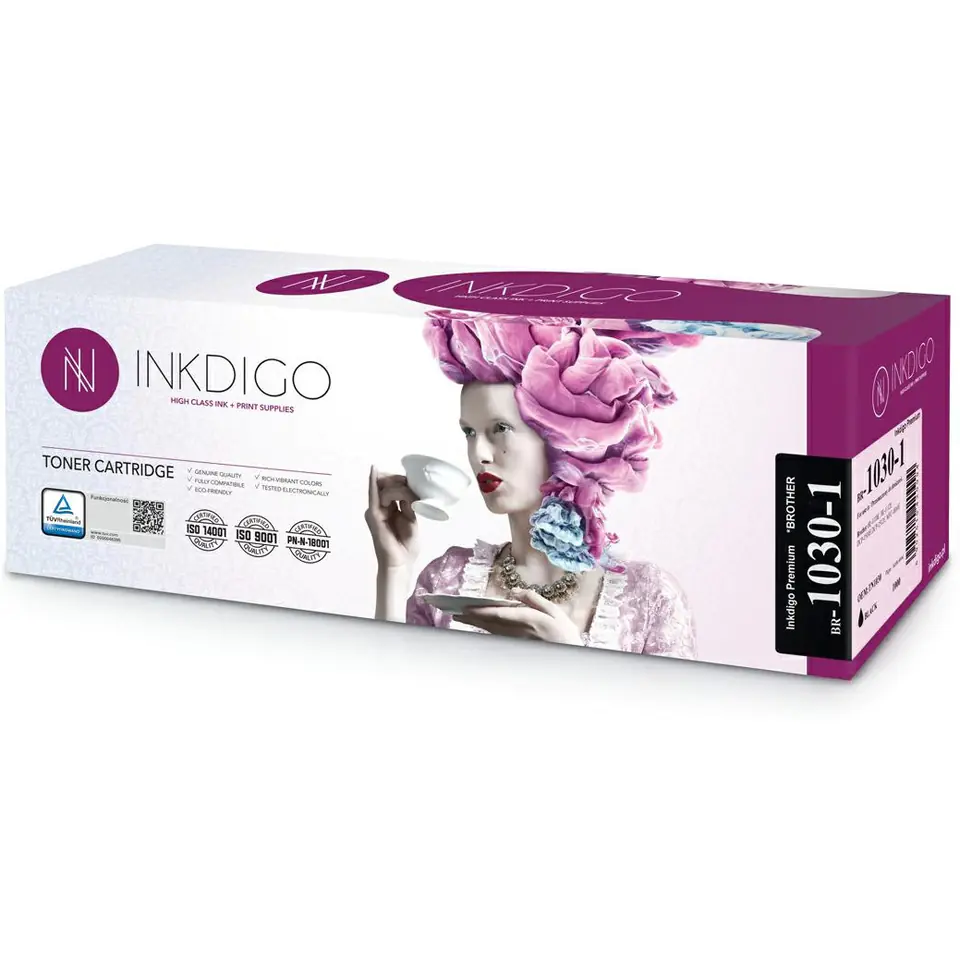 ⁨Toner INKDIGO (BR-1030-1) czarny 1000str zamiennik BROTHER (TN-1030)⁩ w sklepie Wasserman.eu