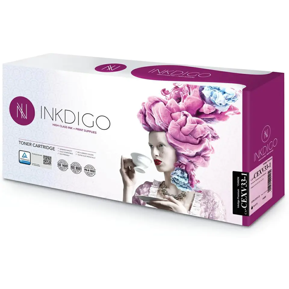 ⁨Laser Toner cartridge INKDIGO (CA-CEXV33-1) black 14600str compatible CANON (C-EXV33/2785B002)⁩ at Wasserman.eu