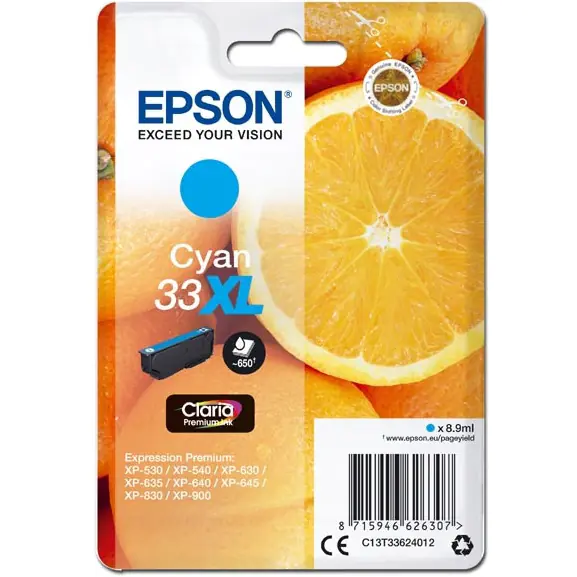 ⁨Ink Cartridge EPSON (33XL/C13T33624012) blue 650str⁩ at Wasserman.eu