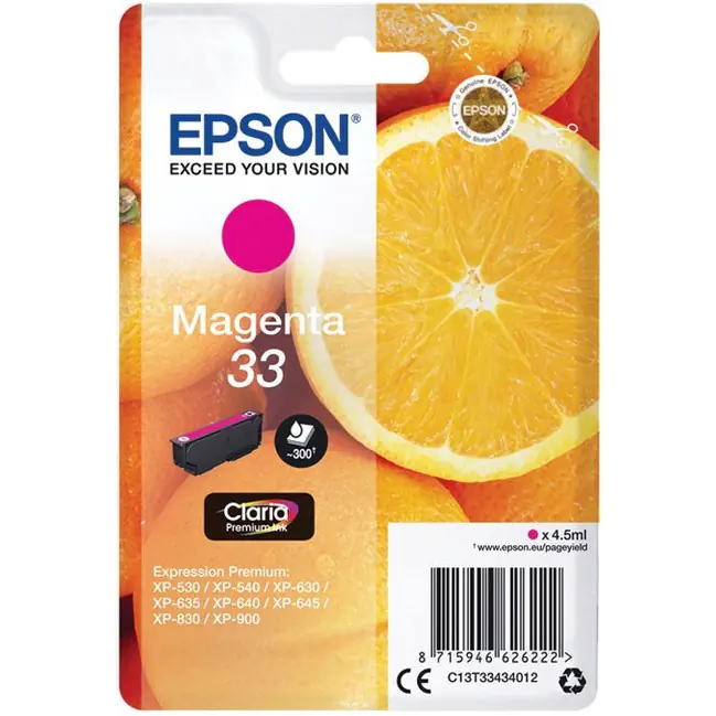 ⁨Tusz EPSON (33XL/C13T33634012) purpurowy 650str⁩ w sklepie Wasserman.eu