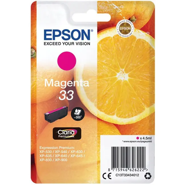 ⁨Ink cartridge EPSON (33XL/C13T33634012) magenta 650str⁩ at Wasserman.eu