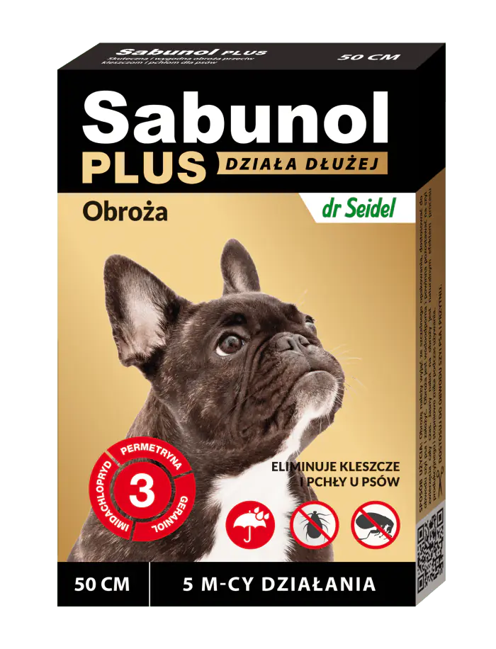 ⁨SABUNOL PLUS collar against fleas and ticks for a dog 50 cm⁩ at Wasserman.eu