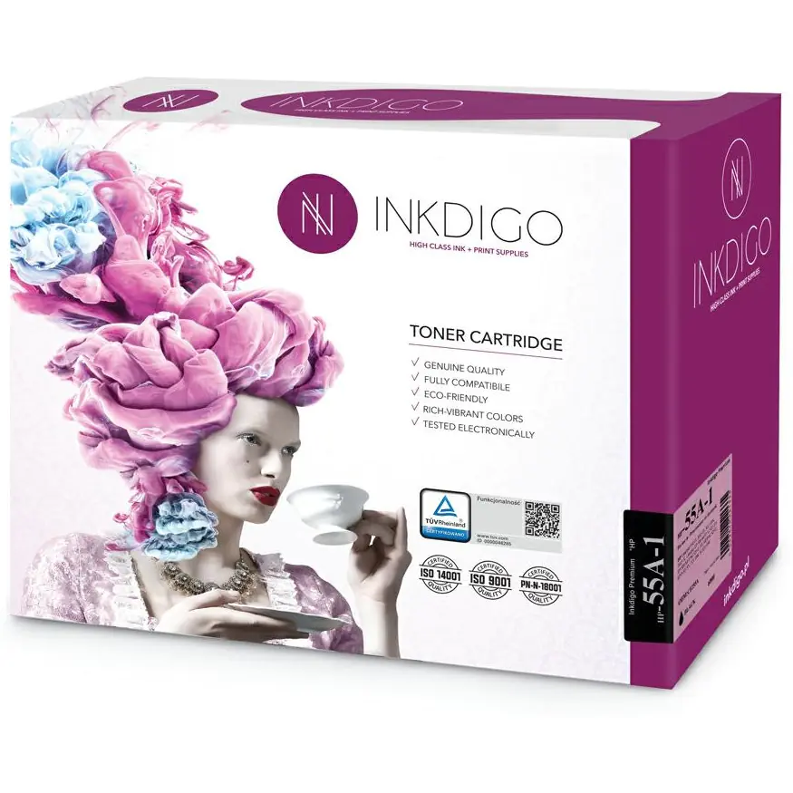 ⁨Laser Toner cartridge INKDIGO (HP-55A-1) black 6000str replacement HP (55A/CE255A)⁩ at Wasserman.eu